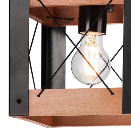 Stropní svítidlo FRIDA 1xE27/60W/230V černá/hnědá buk