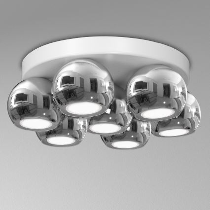 Stropní svítidlo GALAXY 7xGU10/8W/230V bílá/lesklý chrom