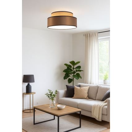 Stropní svítidlo GRACE 1xE27/60W/230V béžová/hnědá