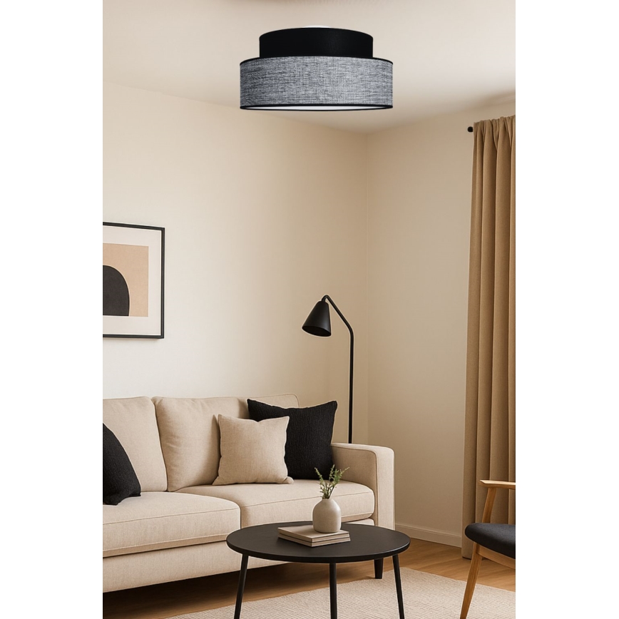 Stropní svítidlo GRACE 1xE27/60W/230V černá/šedá