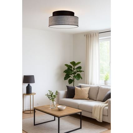 Stropní svítidlo GRACE 1xE27/60W/230V černá/šedá