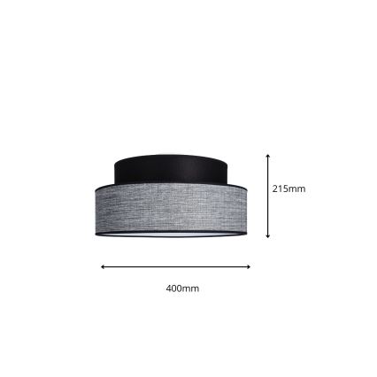 Stropní svítidlo GRACE 1xE27/60W/230V černá/šedá