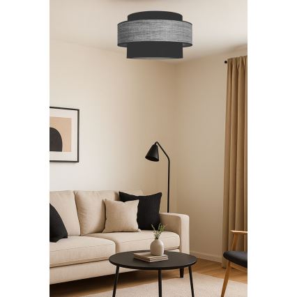 Stropní svítidlo GRACE 1xE27/60W/230V černá/šedá
