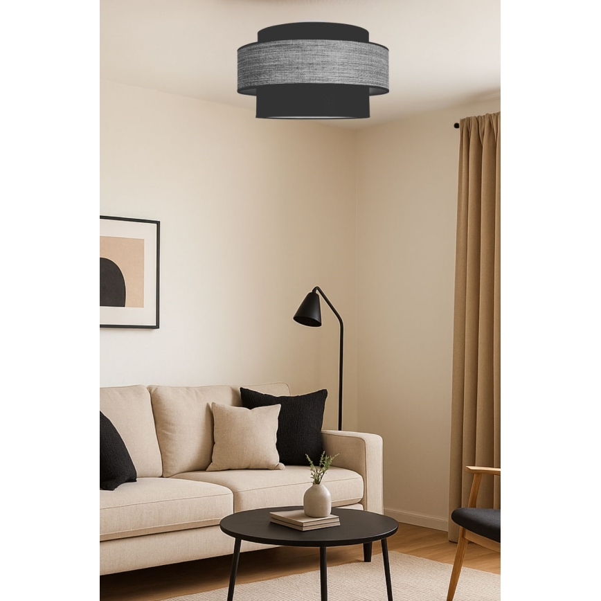 Stropní svítidlo GRACE 1xE27/60W/230V černá/šedá
