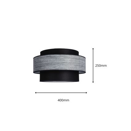 Stropní svítidlo GRACE 1xE27/60W/230V černá/šedá