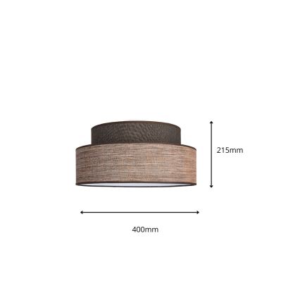 Stropní svítidlo GRACE 1xE27/60W/230V hnědá/béžová