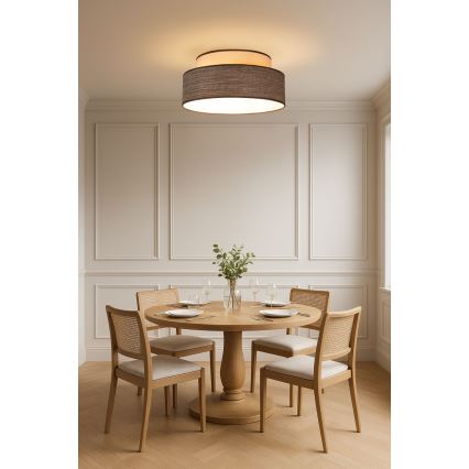 Stropní svítidlo GRACE 1xE27/60W/230V krémová/hnědá