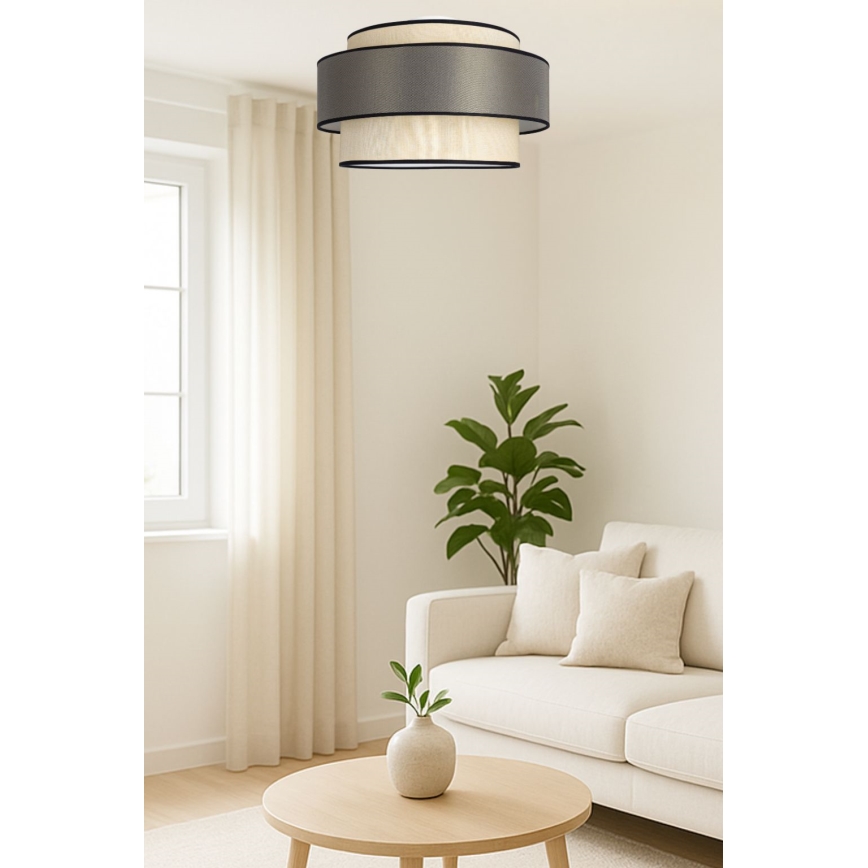 Stropní svítidlo GRACE 1xE27/60W/230V krémová/šedá