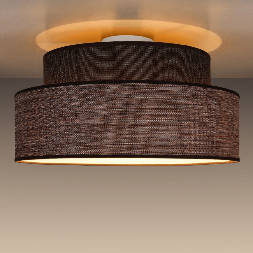 Stropní svítidlo GRACE 1xE27/60W/230V pr. 40 cm hnědá/béžová