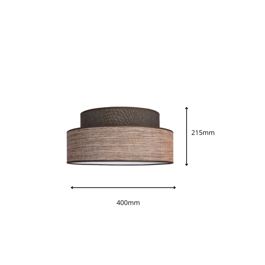 Stropní svítidlo GRACE 1xE27/60W/230V pr. 40 cm hnědá/béžová