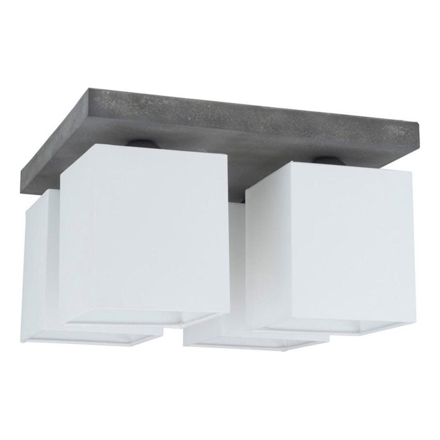 Stropní svítidlo GREAT 4xE27/25W/230V beton