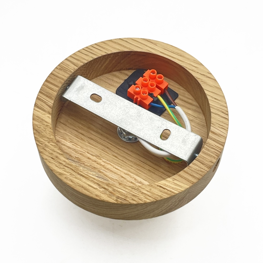 Stropní svítidlo HARMA WOOD 1xE27/15W/230V dub/bílá pr. 25 cm