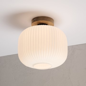 Stropní svítidlo HARMA WOOD 1xE27/15W/230V dub/bílá pr. 25 cm