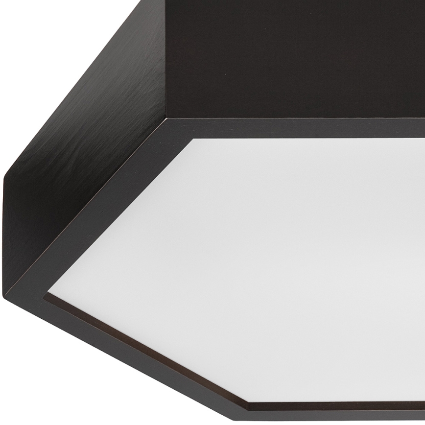 Stropní svítidlo HEX 2xE27/60W/230V pr. 43 cm borovice wenge