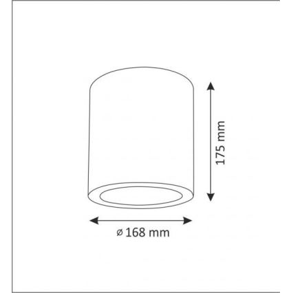 Stropní svítidlo JUPITER 1xE27/20W/230V 181x165 mm
