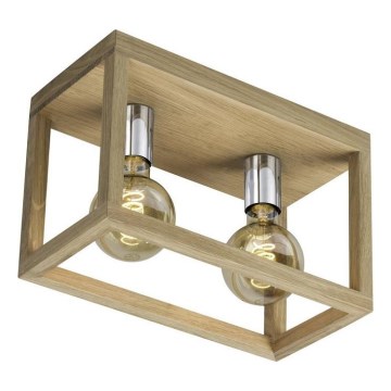 Stropní svítidlo KAGO 2xE27/60W/230V matný dub