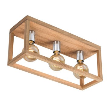 Stropní svítidlo KAGO 3xE27/60W/230V matný dub