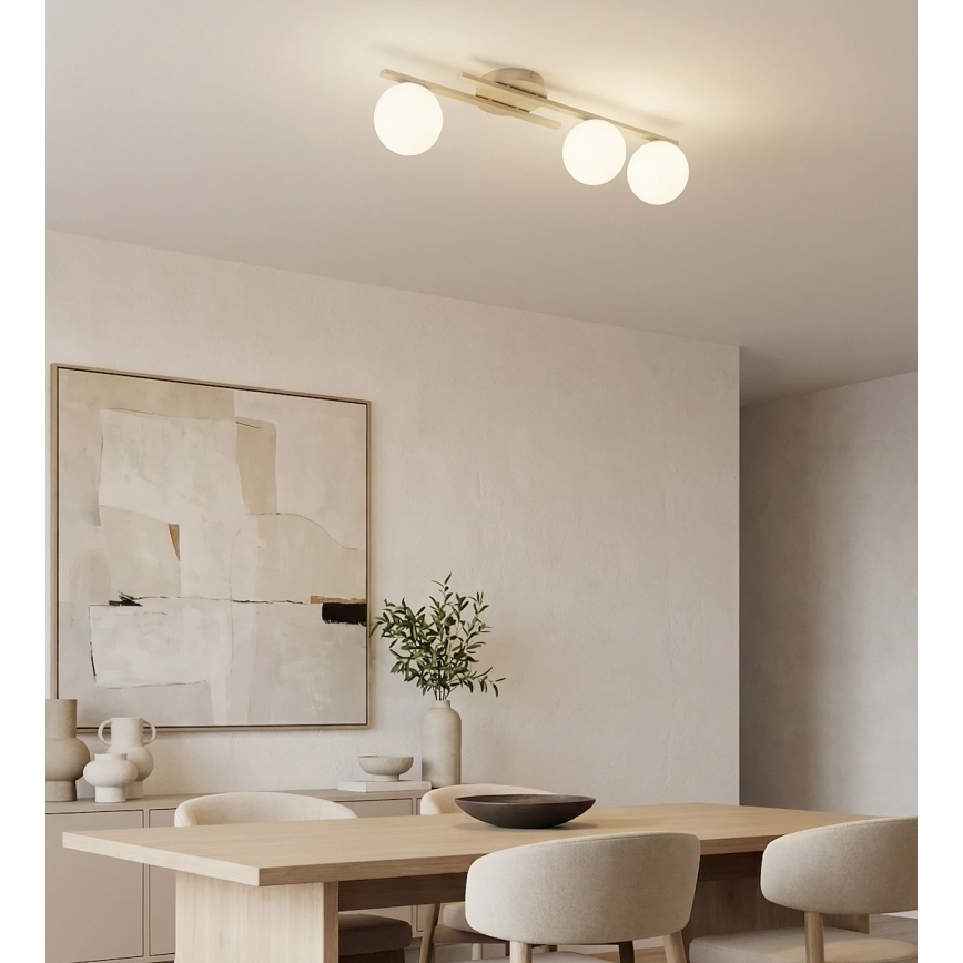 Stropní svítidlo KAIRO 3xE14/10W/230V béžová