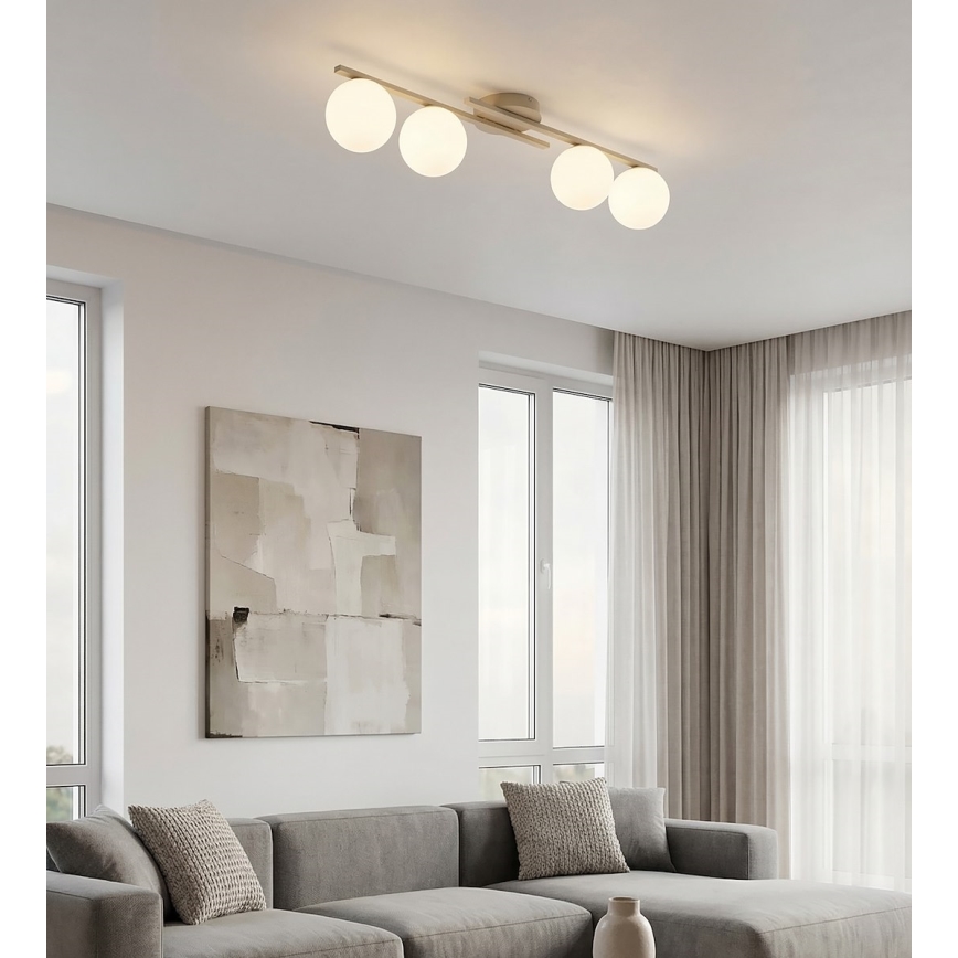 Stropní svítidlo KAIRO 4xE14/10W/230V béžová