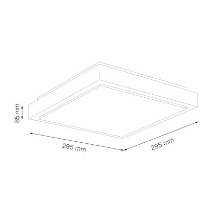 Stropní svítidlo KAZIMIERZ 2xE27/20W/230V 29,5x29,5 cm černá