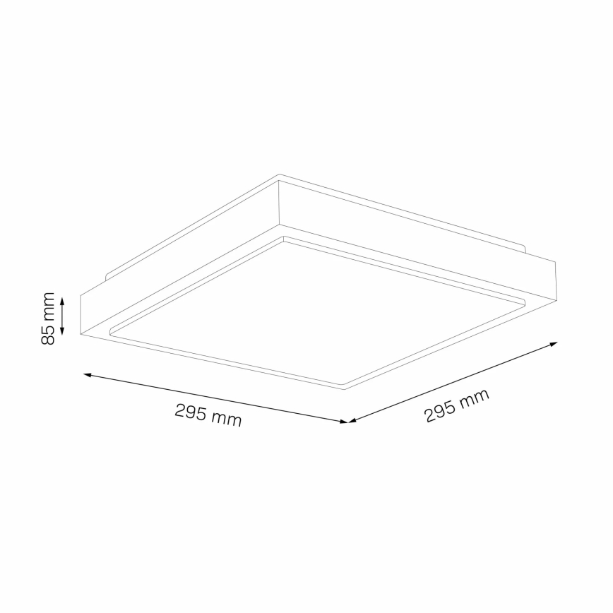 Stropní svítidlo KAZIMIERZ 2xE27/20W/230V 29,5x29,5 cm černá