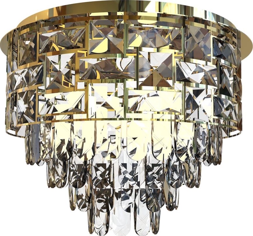 Stropní svítidlo LUXURIA 9xE14/40W/230V pr. 48 cm zlatá