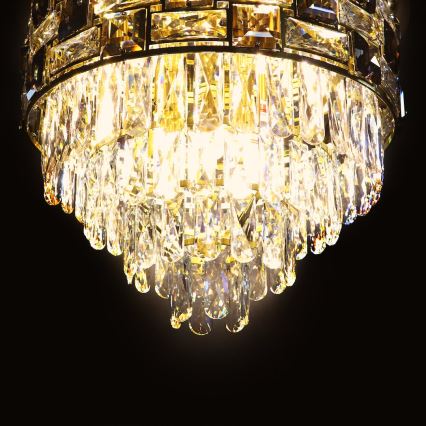 Stropní svítidlo LUXURIA 9xE14/40W/230V pr. 48 cm zlatá