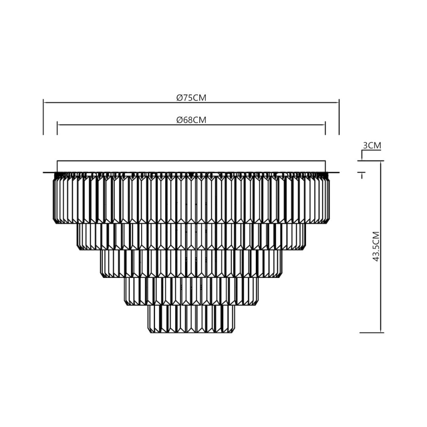 Stropní svítidlo MILANO 12xE14/40W/230V zlatá