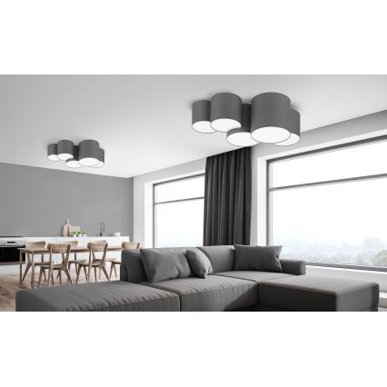 Stropní svítidlo MONA 5xE27/15W/230V šedá