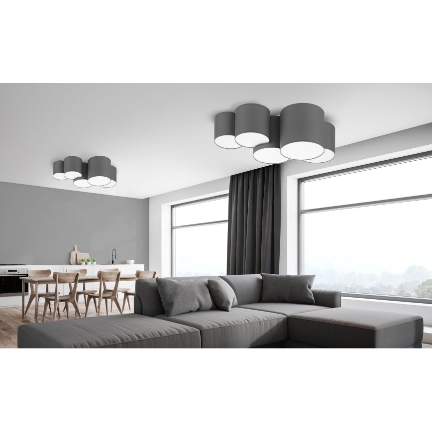 Stropní svítidlo MONA 5xE27/15W/230V šedá