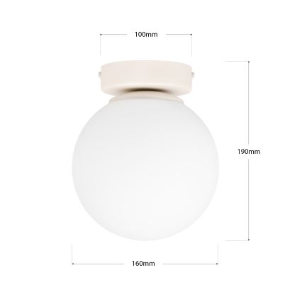 Stropní svítidlo MOONLIGHT 1xE27/15W/230V pr. 16 cm krémová