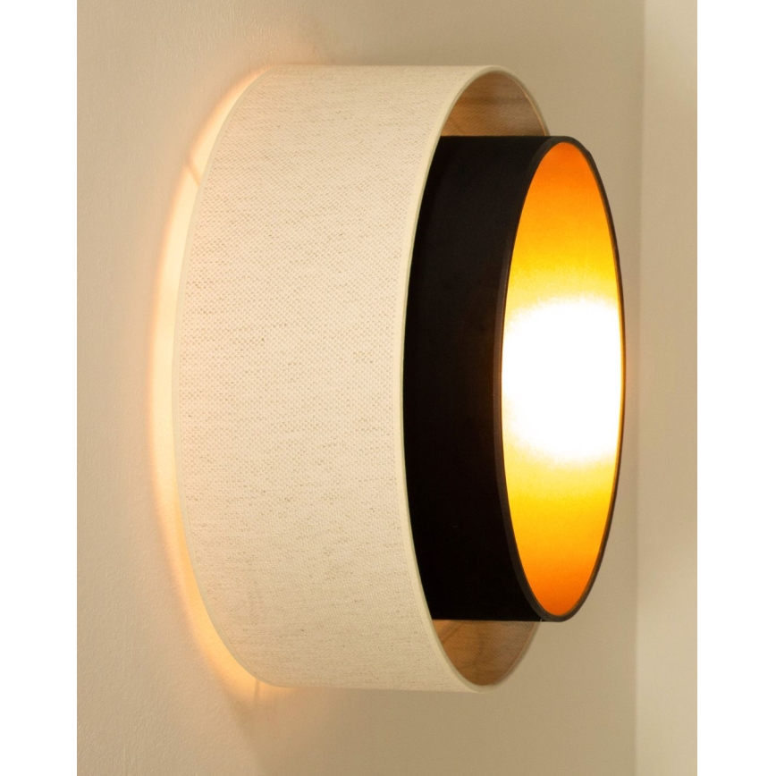 Stropní svítidlo NATIA 1xE27/60W/230V pr. 45 cm bílá/černá