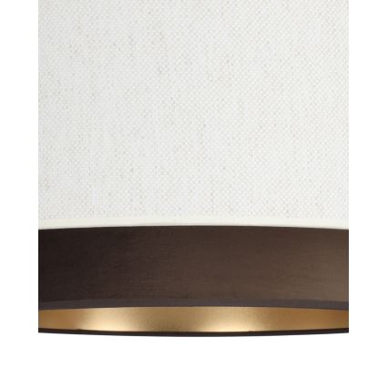 Stropní svítidlo NATIA 1xE27/60W/230V pr. 45 cm bílá/hnědá