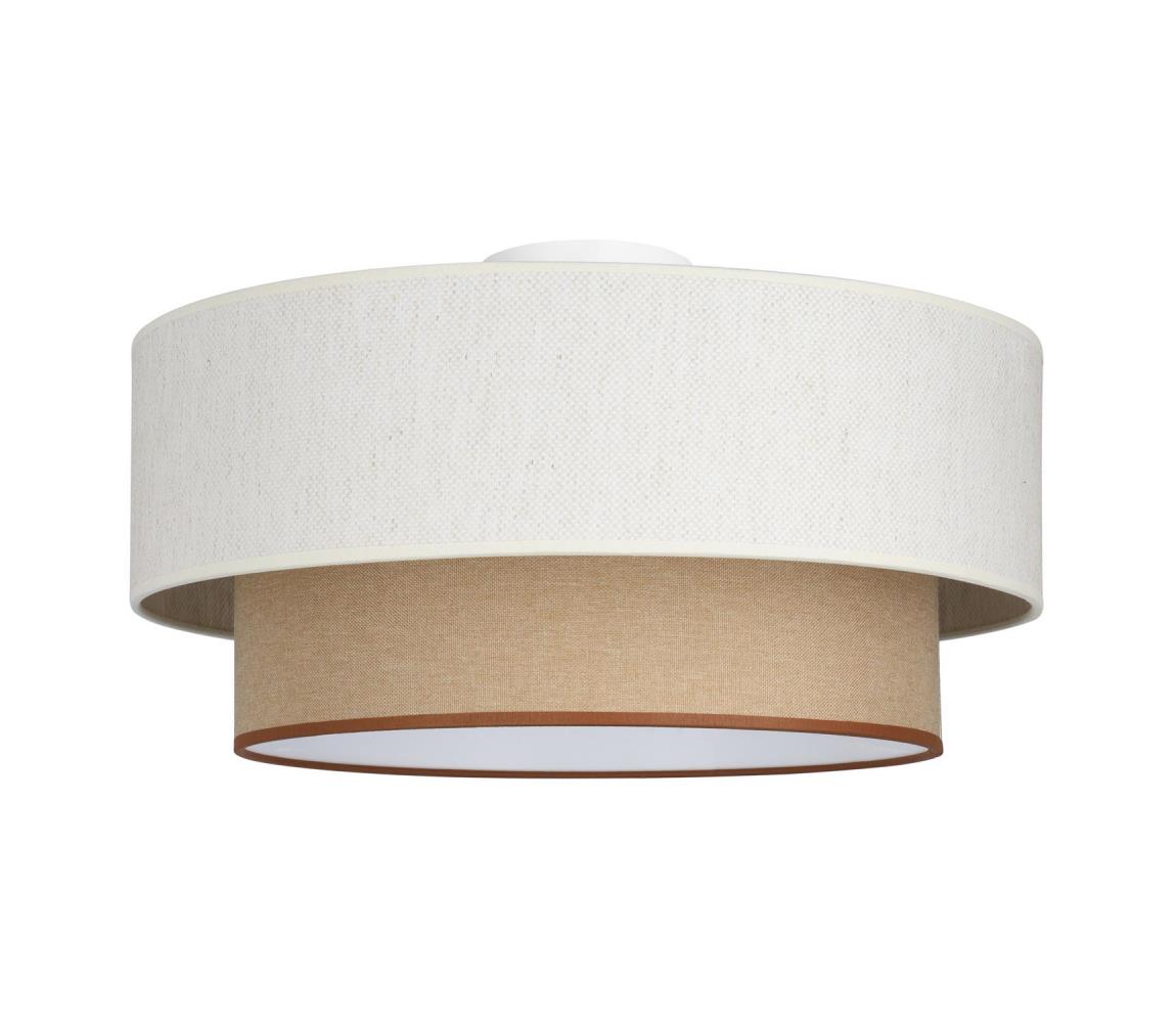 Stropní svítidlo NATIA 1xE27/60W/230V pr. 45 cm bílá/hnědá H0235 – Alasans