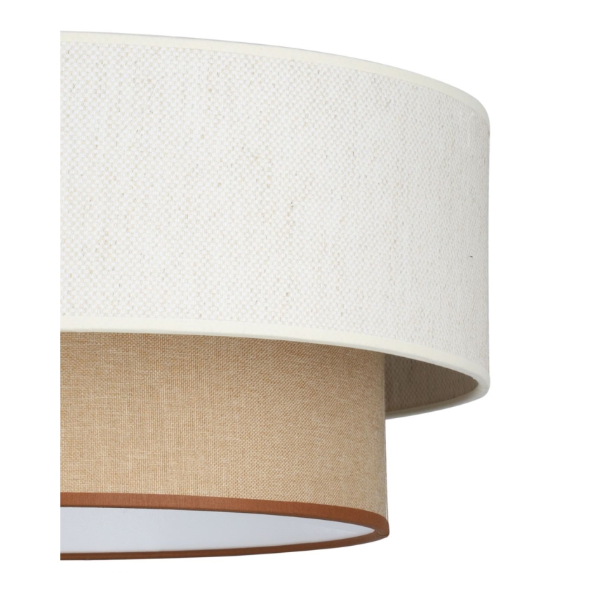 Stropní svítidlo NATIA 1xE27/60W/230V pr. 45 cm bílá/hnědá