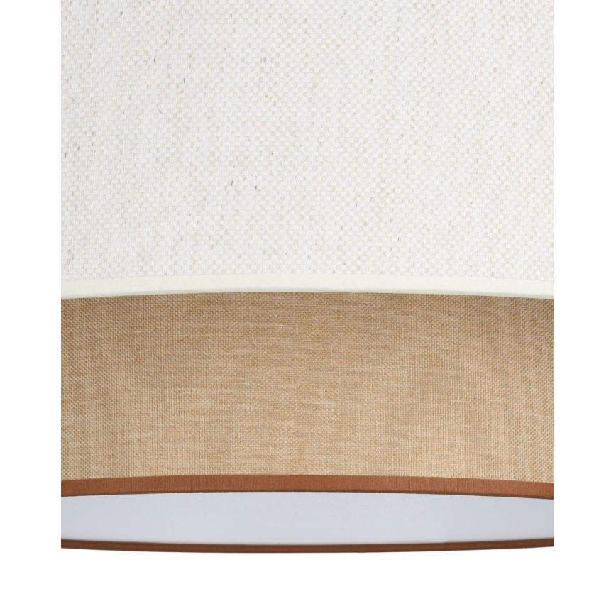 Stropní svítidlo NATIA 1xE27/60W/230V pr. 45 cm bílá/hnědá