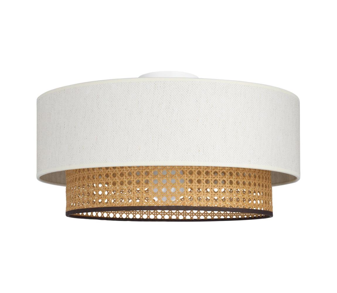 Stropní svítidlo NATIA 1xE27/60W/230V pr. 45 cm bílá/hnědá H0238 – Alasans