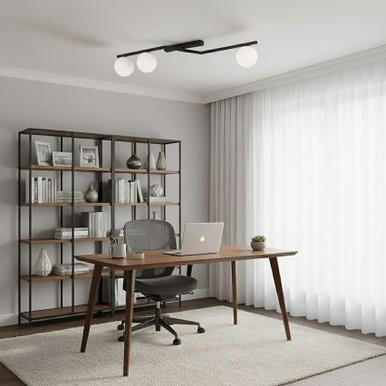 Stropní svítidlo NATON 3xE14/10W/230V černá/bílá