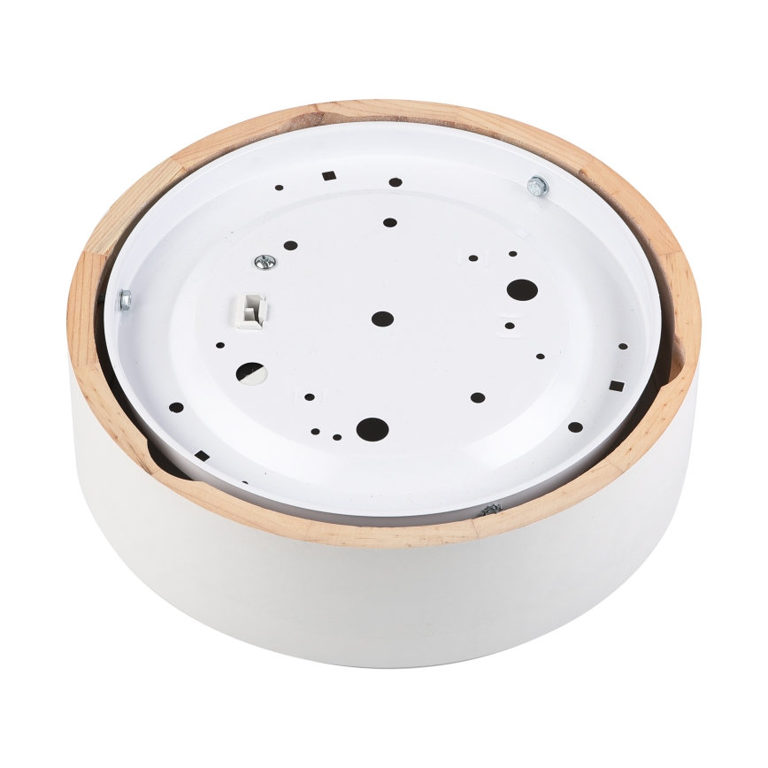 Stropní svítidlo NATURAL 1xE27/15W/230V pr. 27,5 cm borovice/bílá