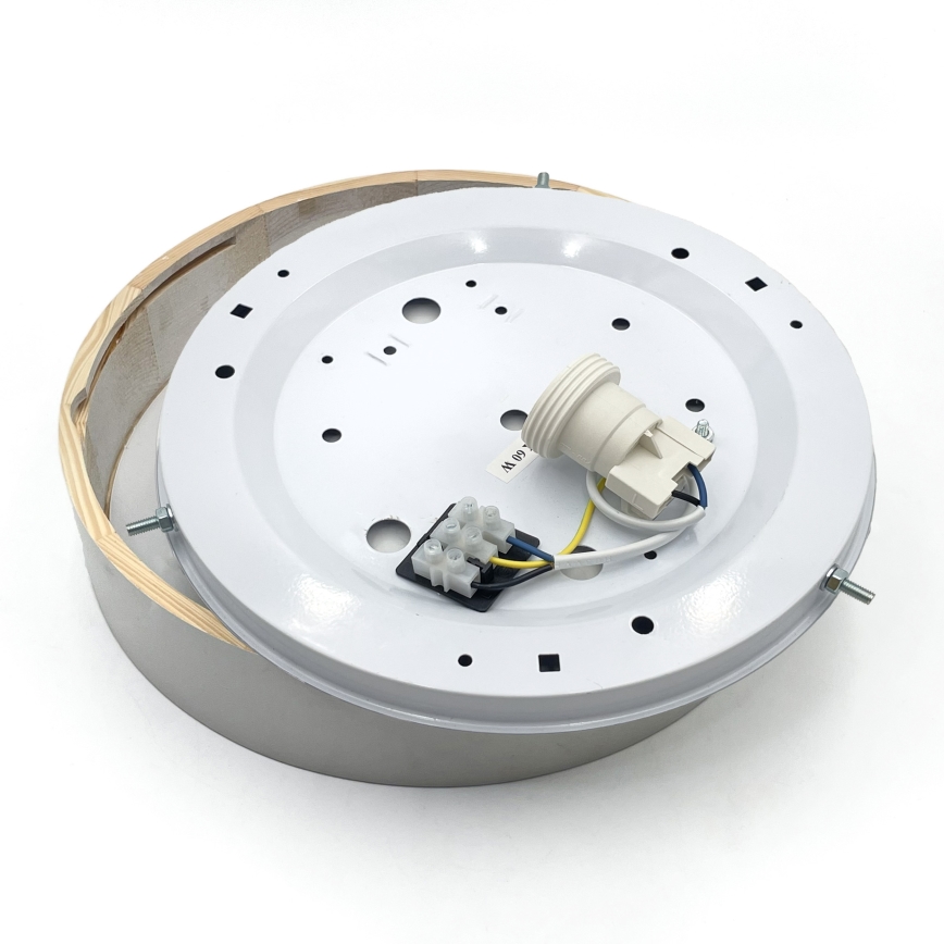 Stropní svítidlo NATURAL 1xE27/15W/230V pr. 27,5 cm borovice/bílá