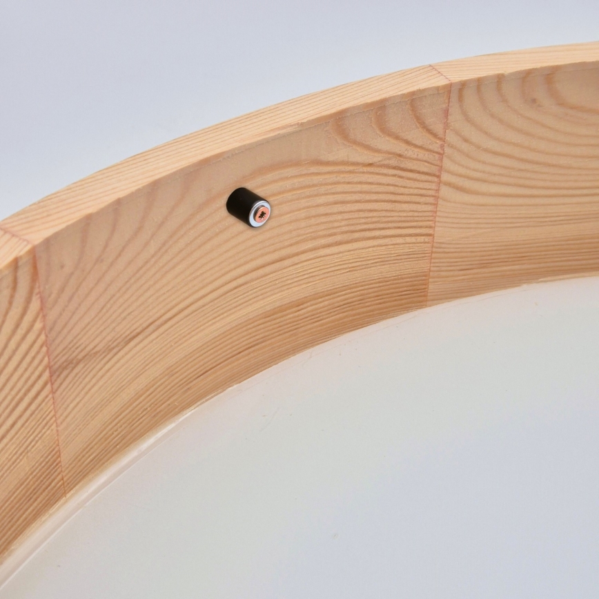 Stropní svítidlo NATURAL 3xE27/60W/230V pr. 47,5 cm borovice
