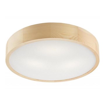 Stropní svítidlo NATURAL 3xE27/60W/230V pr. 47 cm borovice