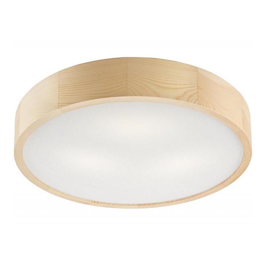 Stropní svítidlo NATURAL 3xE27/60W/230V ø 47 cm borovice