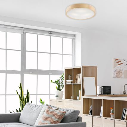 Stropní svítidlo NATURAL 3xE27/60W/230V ø 47 cm borovice