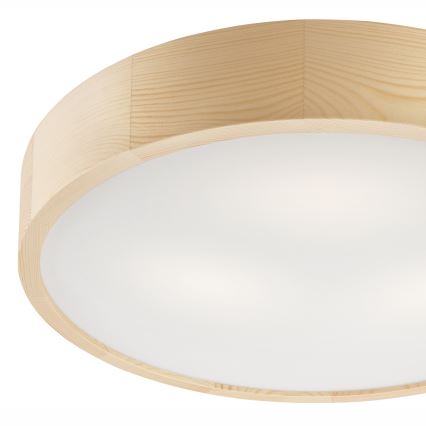 Stropní svítidlo NATURAL 3xE27/60W/230V ø 47 cm borovice