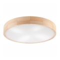 Stropní svítidlo NATURAL 4xE27/60W/230V pr. 57,5 cm borovice