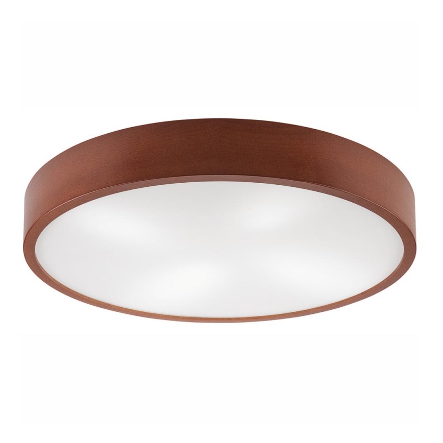 Stropní svítidlo NATURAL 4xE27/60W/230V ø 57,5 cm borovice/hnědá