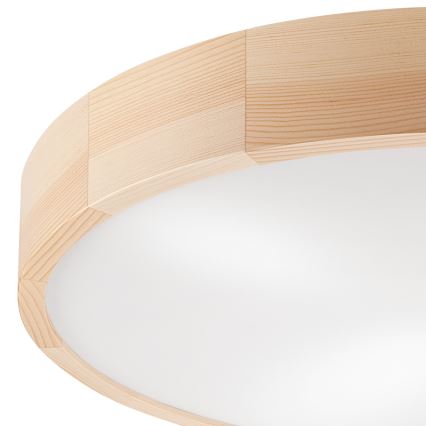 Stropní svítidlo NATURAL 4xE27/60W/230V ø 57,5 cm borovice