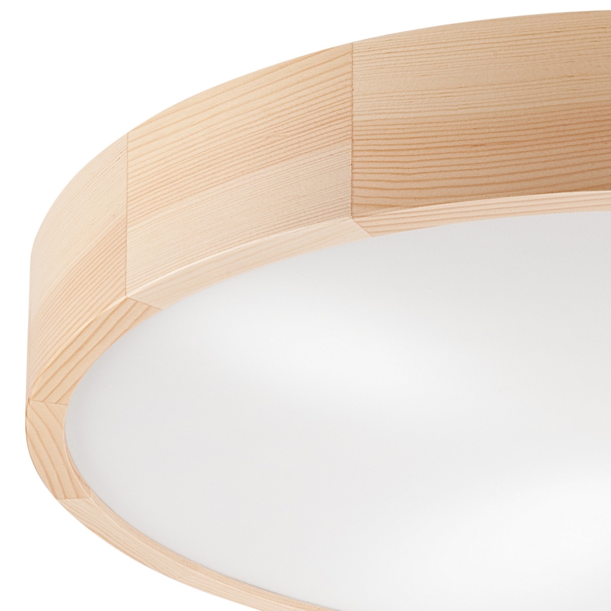 Stropní svítidlo NATURAL 4xE27/60W/230V ø 57,5 cm borovice