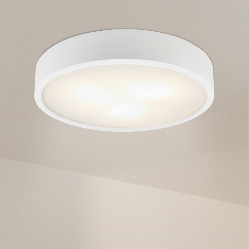 Stropní svítidlo NATURAL 5xE27/15W/230V pr. 47,5 cm borovice/bílá